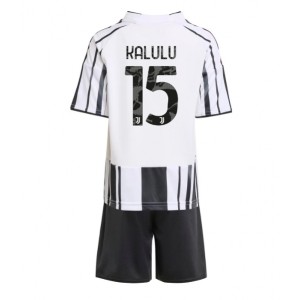 Fotbalové Dres Juventus Pierre Kalulu #15 Dětské Domácí Oblečení 2025-26 Krátký Rukáv (+ trenýrky)